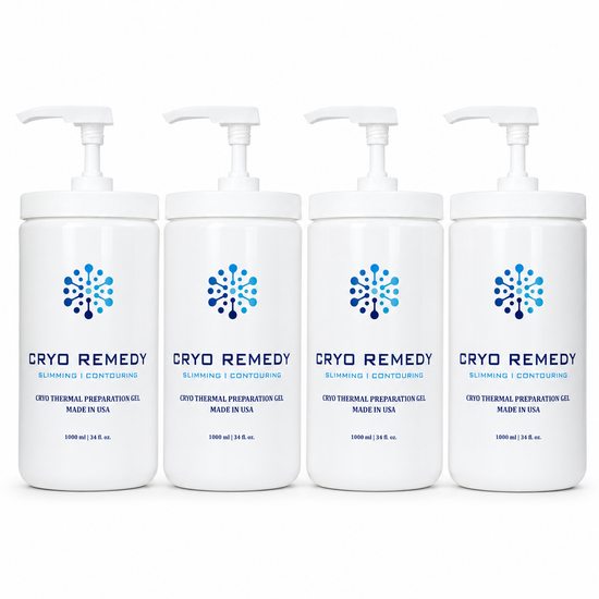 Cryo Conductive Gel with Hyaluronic Acid – 4 Pack | Professional Spa Cryo & RF Gel