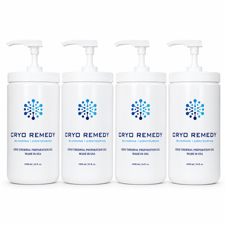 Cryo Conductive Gel with Hyaluronic Acid – 4 Pack | Professional Spa Cryo & RF Gel