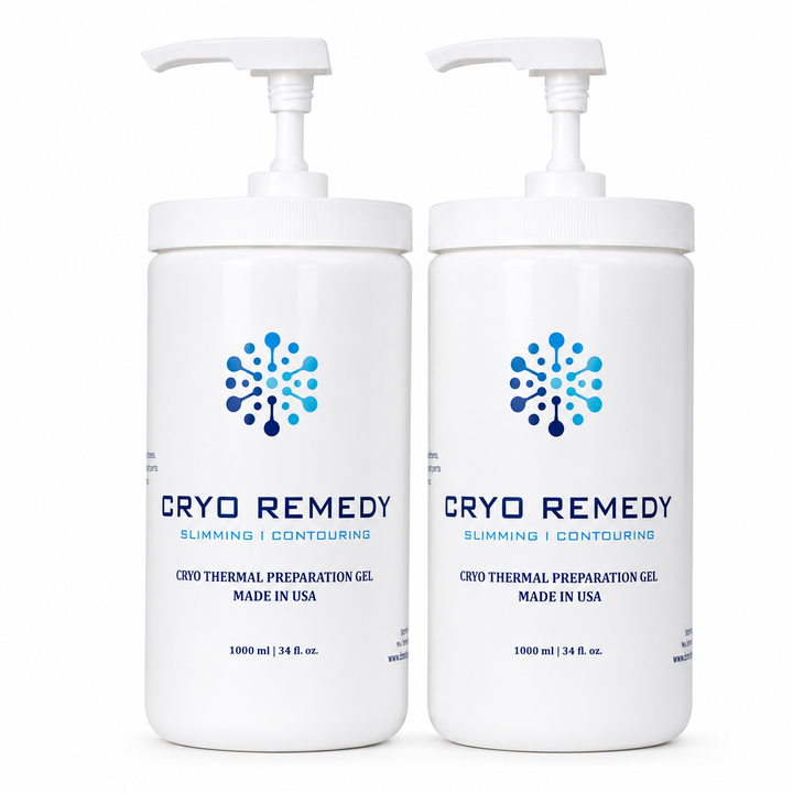 Cryo Conductive Gel with Hyaluronic Acid – 2 Pack | Professional Spa Cryo & RF Gel