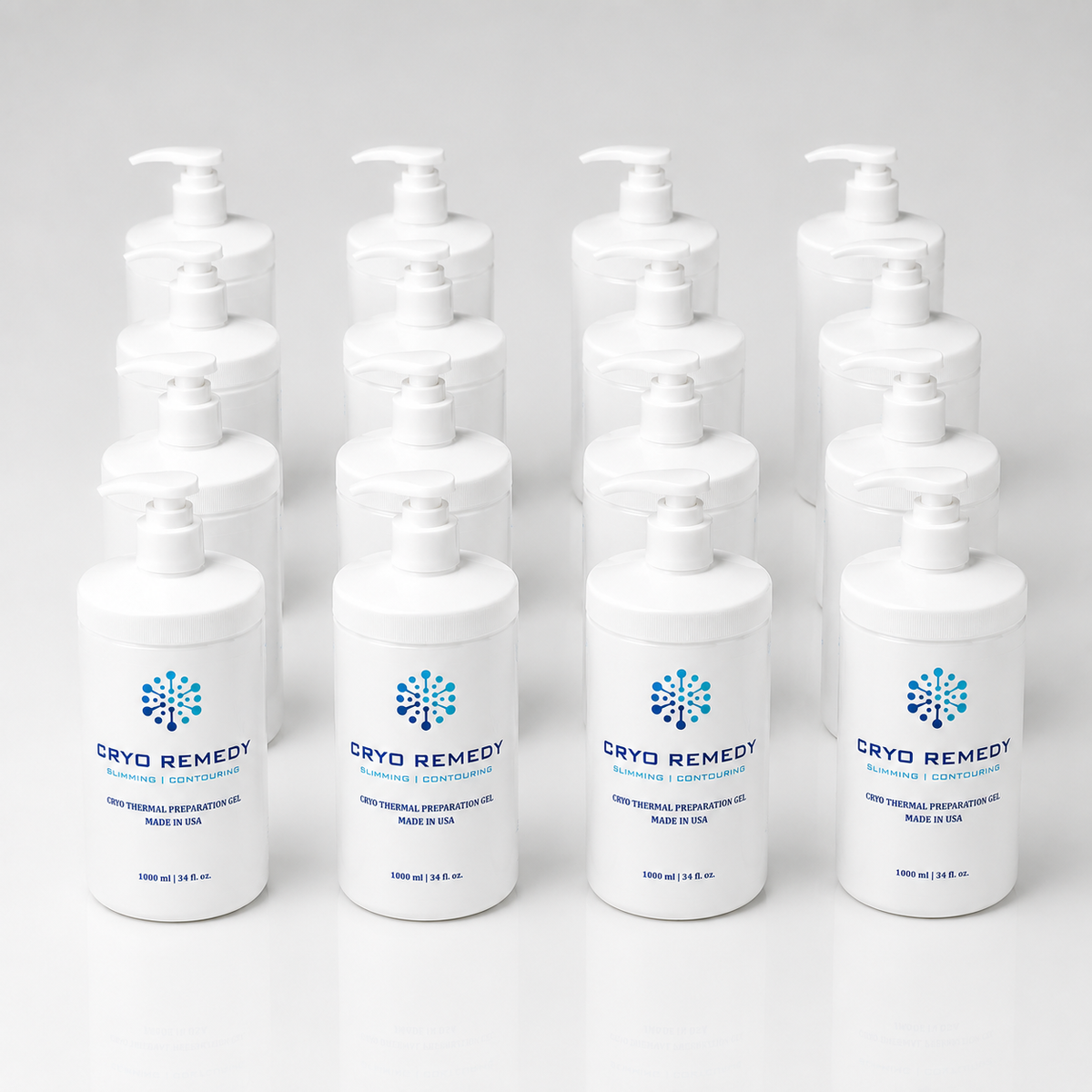Cryo Conductive Gel with Hyaluronic Acid – 16 Pack for MedSpas and Wholesale Supply